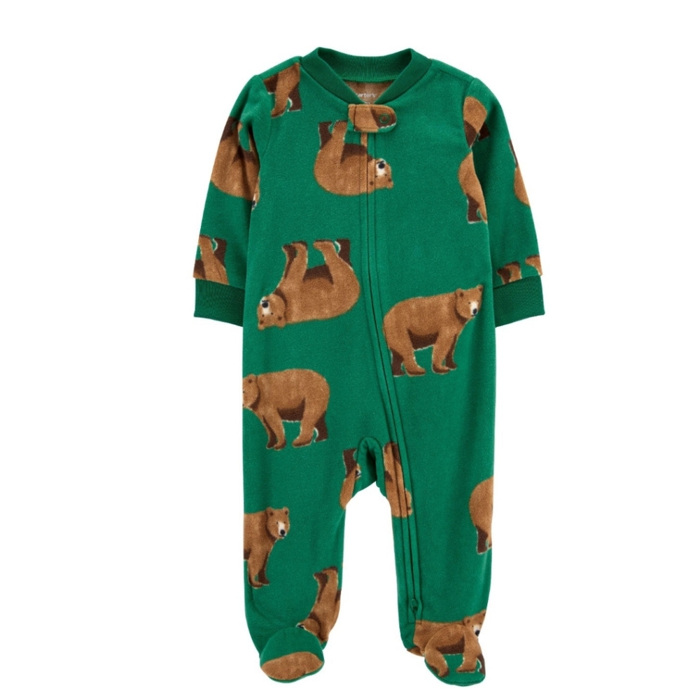 Carter's- Bear Zip-Up Fleece Sleep & Play 9M US